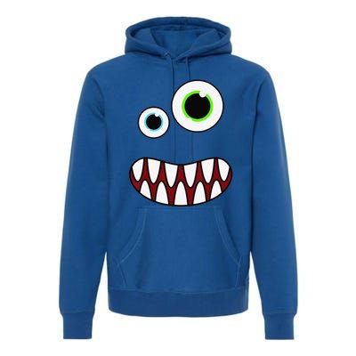 Funny Silly Monster Face Costume Birthday Party Halloween Premium Hoodie