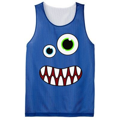 Funny Silly Monster Face Costume Birthday Party Halloween Mesh Reversible Basketball Jersey Tank