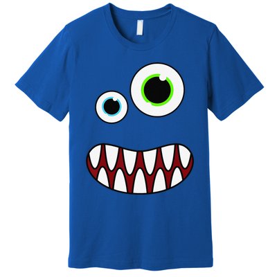 Funny Silly Monster Face Costume Birthday Party Halloween Premium T-Shirt