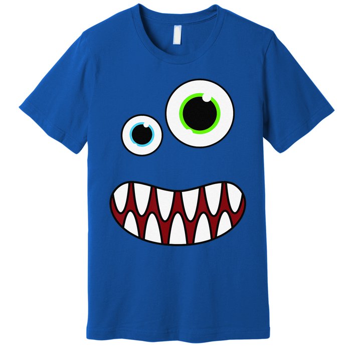 Funny Silly Monster Face Costume Birthday Party Halloween Premium T-Shirt