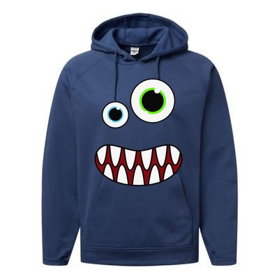 Funny Silly Monster Face Costume Birthday Party Halloween Performance Fleece Hoodie