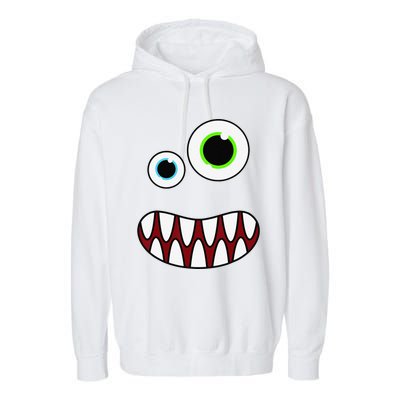 Funny Silly Monster Face Costume Birthday Party Halloween Garment-Dyed Fleece Hoodie