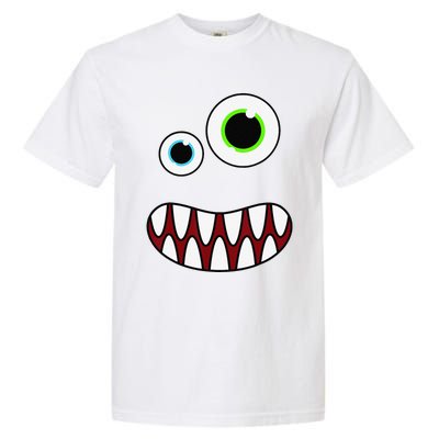 Funny Silly Monster Face Costume Birthday Party Halloween Garment-Dyed Heavyweight T-Shirt