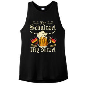 For Schnitzel My Nitzel Funny Oktoberfest Ladies PosiCharge Tri-Blend Wicking Tank