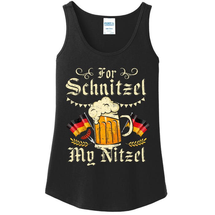 For Schnitzel My Nitzel Funny Oktoberfest Ladies Essential Tank