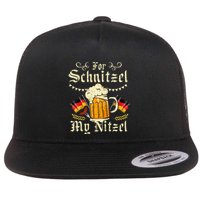 For Schnitzel My Nitzel Funny Oktoberfest Flat Bill Trucker Hat