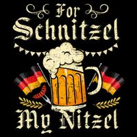 For Schnitzel My Nitzel Funny Oktoberfest Flat Bill Trucker Hat