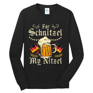 For Schnitzel My Nitzel Funny Oktoberfest Tall Long Sleeve T-Shirt