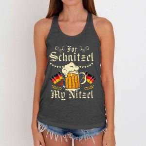 For Schnitzel My Nitzel Funny Oktoberfest Women's Knotted Racerback Tank