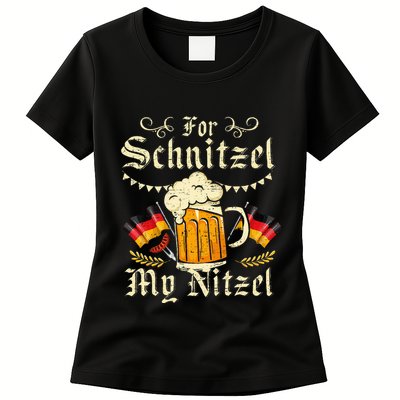 For Schnitzel My Nitzel Funny Oktoberfest Womens T-Shirt