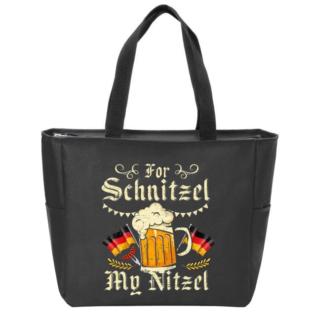For Schnitzel My Nitzel Funny Oktoberfest Zip Tote Bag