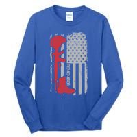 Fallen Soldier Memorial Day Salute Usa American Flag Gift Tall Long Sleeve T-Shirt