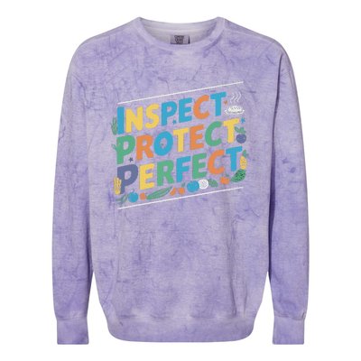 Food Safety Manager Proper Hygiene Job Profession Colorblast Crewneck Sweatshirt