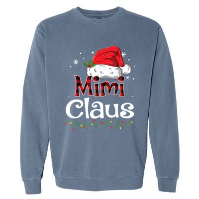 Funny Santa Mimi Claus Christmas Family Funny Gift Garment-Dyed Sweatshirt