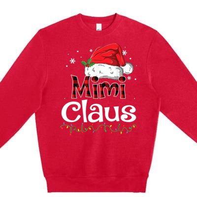 Funny Santa Mimi Claus Christmas Family Funny Gift Premium Crewneck Sweatshirt