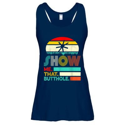 Funny Show Me That Butthole Sacratic Funny Gift Ladies Essential Flowy Tank