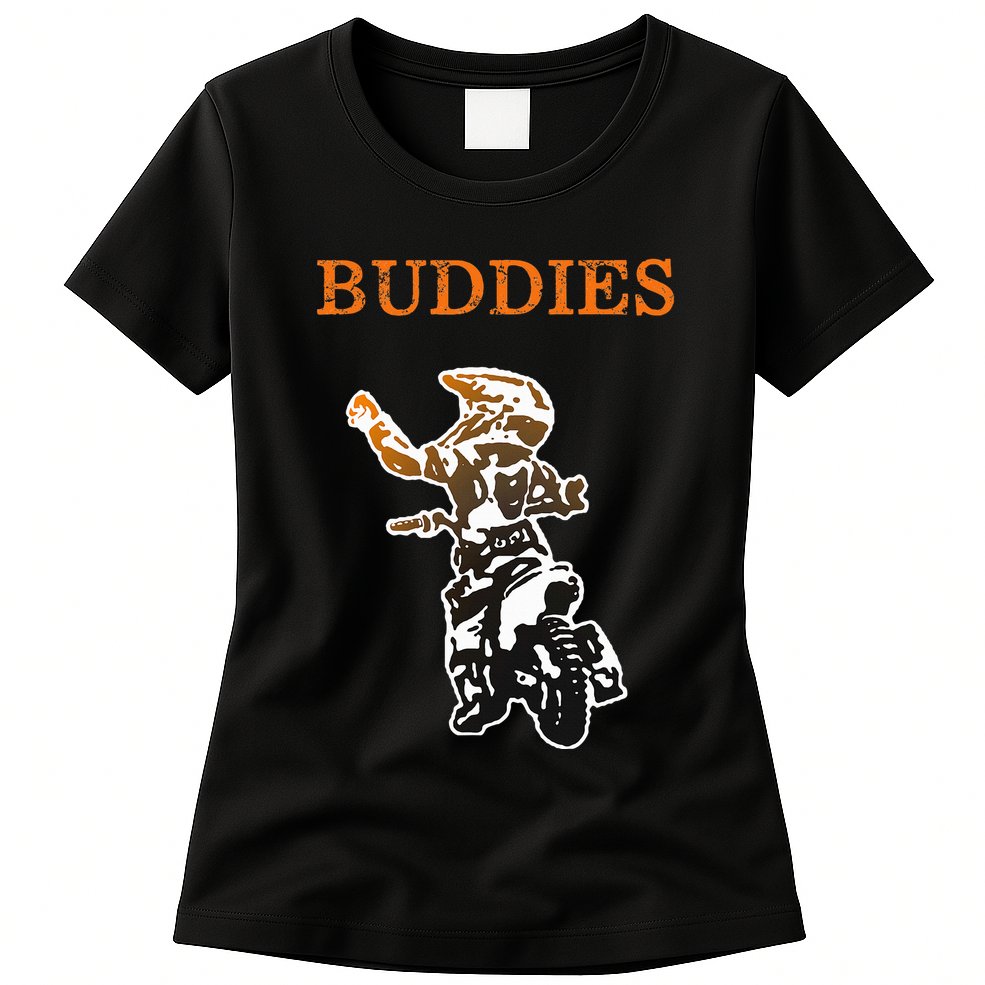Father Son Matching Riding Buddies Dirt Bike Dad Motocross Womens T-Shirt