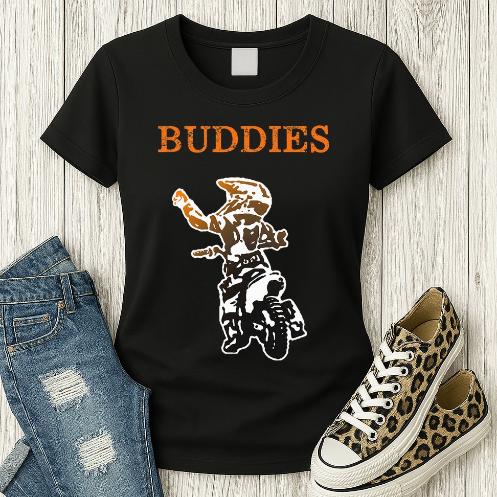 Father Son Matching Riding Buddies Dirt Bike Dad Motocross Womens T-Shirt