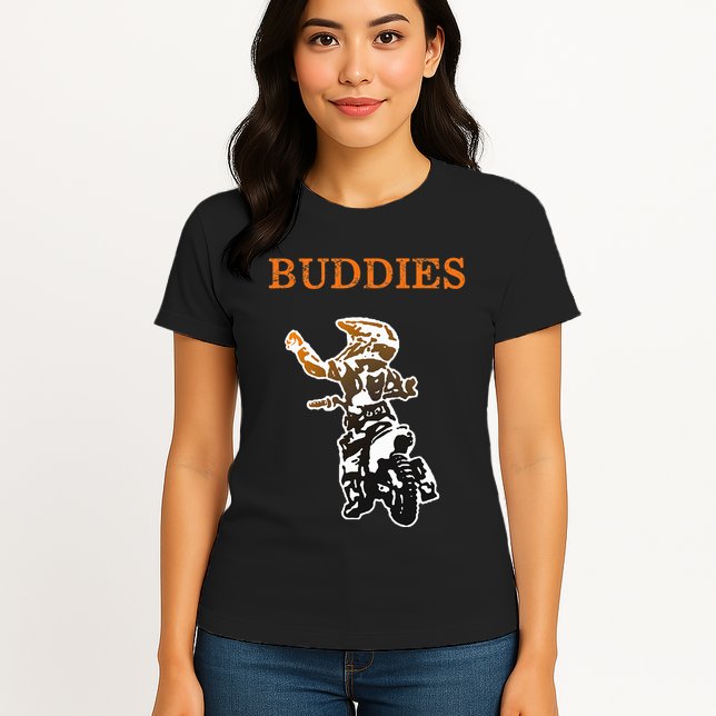 Father Son Matching Riding Buddies Dirt Bike Dad Motocross Womens T-Shirt