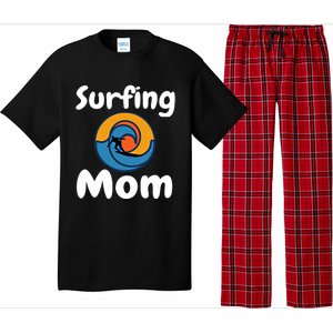 Funny Surfing Mom Surfer Mother Retro Sunrise Sunset Surf Gift Pajama Set