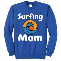 Funny Surfing Mom Surfer Mother Retro Sunrise Sunset Surf Gift Sweatshirt