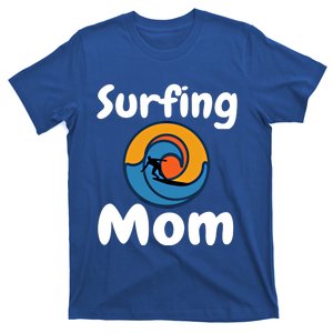 Funny Surfing Mom Surfer Mother Retro Sunrise Sunset Surf Gift T-Shirt