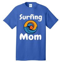 Funny Surfing Mom Surfer Mother Retro Sunrise Sunset Surf Gift Tall T-Shirt