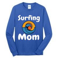 Funny Surfing Mom Surfer Mother Retro Sunrise Sunset Surf Gift Tall Long Sleeve T-Shirt