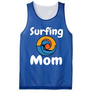 Funny Surfing Mom Surfer Mother Retro Sunrise Sunset Surf Gift Mesh Reversible Basketball Jersey Tank