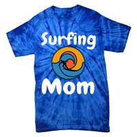 Funny Surfing Mom Surfer Mother Retro Sunrise Sunset Surf Gift Tie-Dye T-Shirt