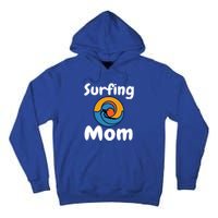 Funny Surfing Mom Surfer Mother Retro Sunrise Sunset Surf Gift Tall Hoodie