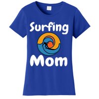 Funny Surfing Mom Surfer Mother Retro Sunrise Sunset Surf Gift Women's T-Shirt