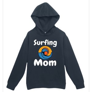 Funny Surfing Mom Surfer Mother Retro Sunrise Sunset Surf Gift Urban Pullover Hoodie