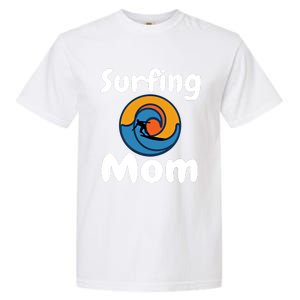 Funny Surfing Mom Surfer Mother Retro Sunrise Sunset Surf Gift Garment-Dyed Heavyweight T-Shirt