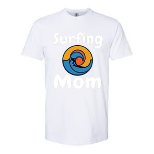 Funny Surfing Mom Surfer Mother Retro Sunrise Sunset Surf Gift Softstyle CVC T-Shirt