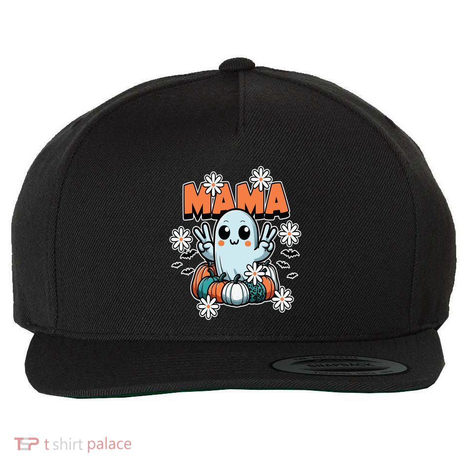 Funny Spooky Mama Halloween Design Gift Wool Snapback Cap