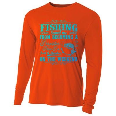 Fishing Saved Me From Becoming A Pornstar Gift Cooling Performance Long Sleeve Crew