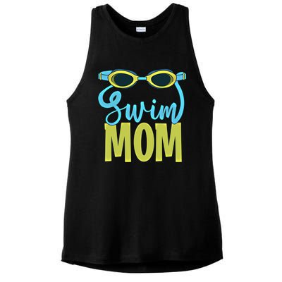 Funny Swim Mom Gift Cute Swimmer Swimming Coach Funny Gift Ladies PosiCharge Tri-Blend Wicking Tank