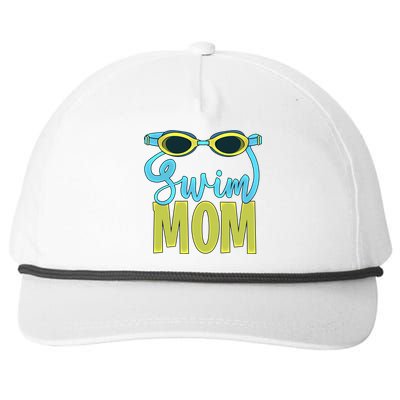 Funny Swim Mom Gift Cute Swimmer Swimming Coach Funny Gift Snapback Five-Panel Rope Hat