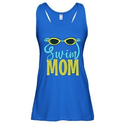 Funny Swim Mom Gift Cute Swimmer Swimming Coach Funny Gift Ladies Essential Flowy Tank