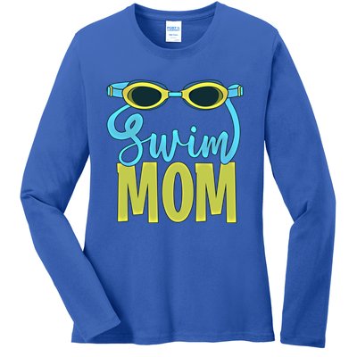 Funny Swim Mom Gift Cute Swimmer Swimming Coach Funny Gift Ladies Long Sleeve Shirt