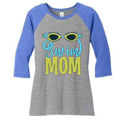 Funny Swim Mom Gift Cute Swimmer Swimming Coach Funny Gift Women's Tri-Blend 3/4-Sleeve Raglan Shirt