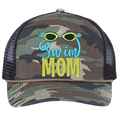 Funny Swim Mom Gift Cute Swimmer Swimming Coach Funny Gift Retro Rope Trucker Hat Cap