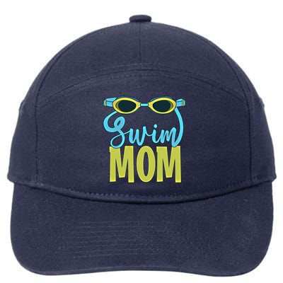 Funny Swim Mom Gift Cute Swimmer Swimming Coach Funny Gift 7-Panel Snapback Hat