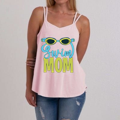 Funny Swim Mom Gift Cute Swimmer Swimming Coach Funny Gift Women's Strappy Tank