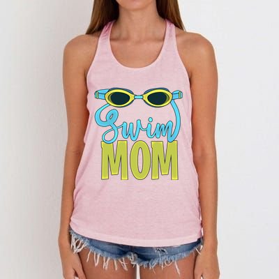 Funny Swim Mom Gift Cute Swimmer Swimming Coach Funny Gift Women's Knotted Racerback Tank