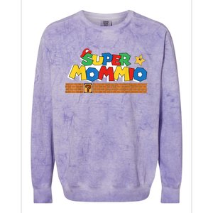 Funny Super Mommio Mothers Day Gamer Colorblast Crewneck Sweatshirt