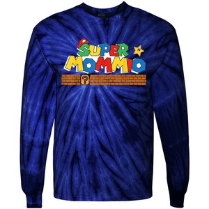 Funny Super Mommio Mothers Day Gamer Tie-Dye Long Sleeve Shirt