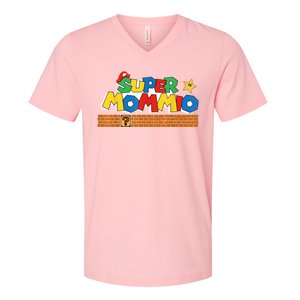 Funny Super Mommio Mothers Day Gamer V-Neck T-Shirt