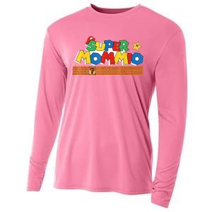 Funny Super Mommio Mothers Day Gamer Cooling Performance Long Sleeve Crew